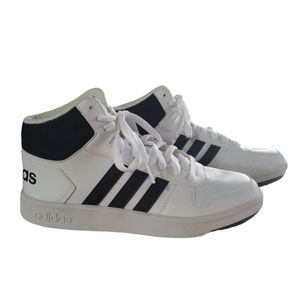 Black and White Adidas Hoops, Men's size 8.